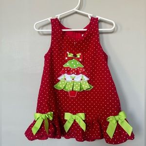 LIKE NEW | Rare Editions Red Christmas Tree Holiday Dress